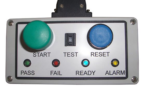 MALT remote button box for leak testing